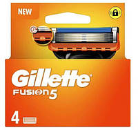 Gillette Fusion5 4шт. в упаковці Німеччина Оригінал джилет фюжен змінні касети картриджи для гоління