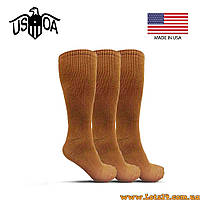 Армейские антибактериальные трекинговые носки USOA GI MILITARY BOOT SOCKS для берцов США носки для ЗСУ M Койот