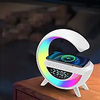 Настольная лампа, ночник КP-3401 RGB 3-in-1 Rainbow Light-Wireless Charger-Speaker с Bluetooth колонкой