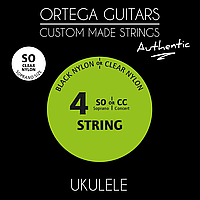 Струны для укулеле сопрано Ortega UKA-SO Soprano Ukulele Authentic Clear Nylon .024 - .036