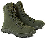 Шкіряні черевики хакі "Бундес" WOLForiginal, демісезонні зелені берці для військових ЗСУ, фото 3