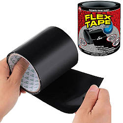 Широка надміцна скотч-стрічка, Flex Tape / Надсильна клейка стрічка / Водонепроникний чорний скотч