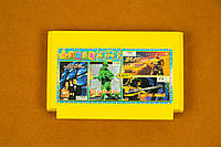 Картридж NES Dendy Famicom 4in1, Contra Force, James Bond 007, Cuba, SilkWorm