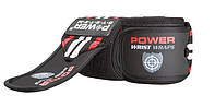 Бинты для запястий (кистовые бинты) Power System PS-3500 Wrist Wraps Red/Black (пара)