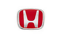 Емблема ( червона, самоклейка) 120мм на 100мм (між кріпленнями 50мм) для Тюнінг Honda