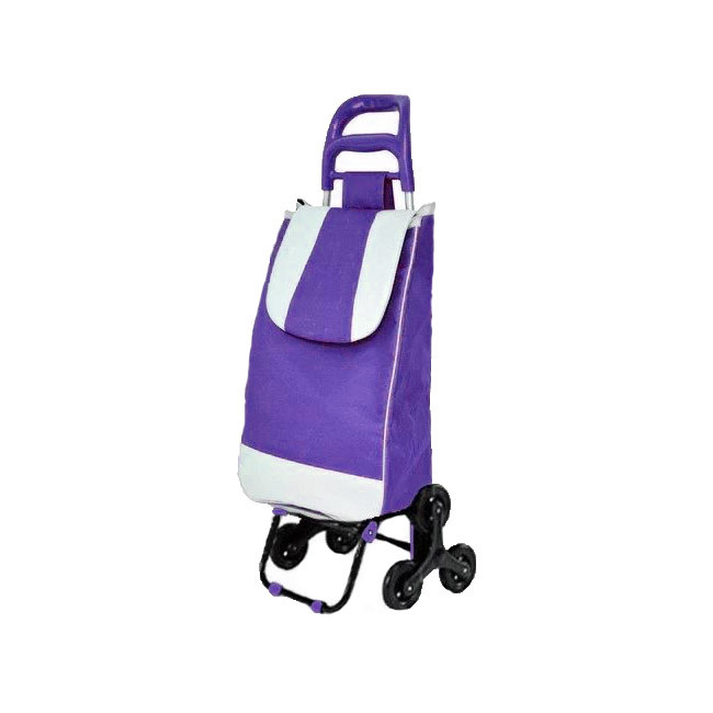Уцінка! Сумка візок із потрійним колесом кравчучка Stenson MH-2786 95 см, фіолетова, фото 1
