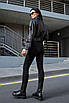 Жіноча чорна куртка-косуха із екошкіри, фото 9