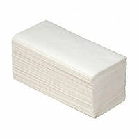 Бумажные полотенца V-сложения однослойные белые 150 шт TM Марго, 12 шт в ящике