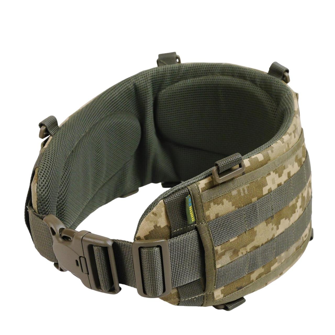Військовий розвантажувальний пояс РПС з MOLLE/ Тактичний армійський пояс РПС для військових/ Піксель/ Олива, фото 1