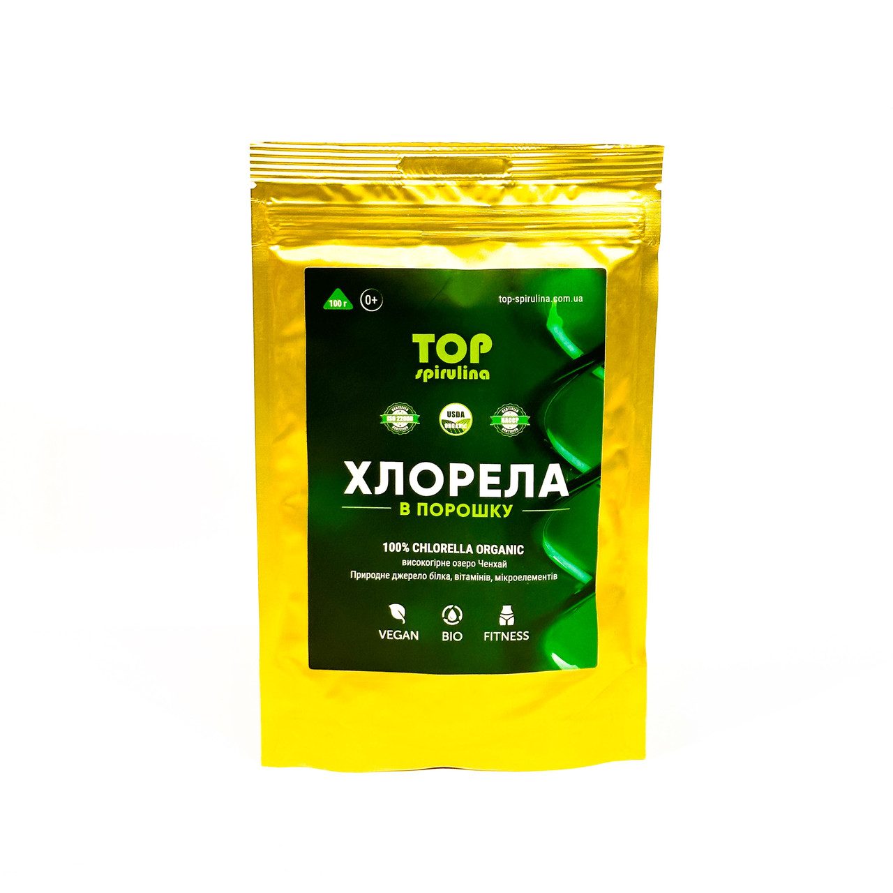 Хлорела порошок 100г Top Spirulina, фото 1