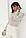 В'язана ажурна кофта oversize в сіточку молочного кольору. Модель 01202, фото 4