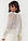 В'язана ажурна кофта oversize в сіточку молочного кольору. Модель 01202, фото 7
