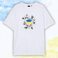 Футболка "Украинская символика" Квитки - Белый - XS