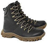 Тактичні шкіряні утеплені берці "Бундес" WOLForiginal коричневі, демісезонне взуття для військових ЗСУ, фото 2