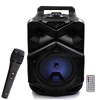 Мощная акустическая колонка BT-1778 Bluetooth с микрофоном, пультом и ручкой (Черный)