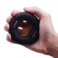 Эспандер кистевой кольцо нагрузка 31.75-36.28кг (70-80LB) черный