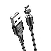 Магнитный кабель USB - Lightning Hoco X52 2.4A 1 метр Black (96368)