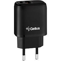 Мережевий зарядний пристрій Gelius X-Duo GP-HC014 USB+Type-C QC3.0/PD20W Black