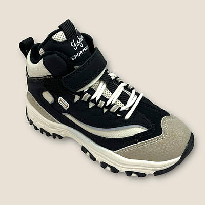Дитячі осінні черевики на хутрі, зі шнурівкою, пудрового кольору, теплі, No 30829-3, (р. 32-37)