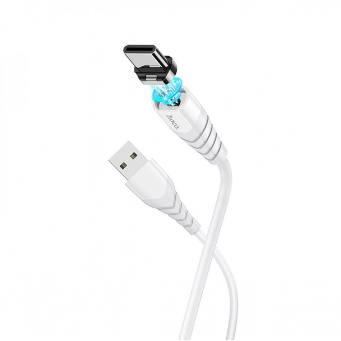 Кабель магнітний HOCO X63 Racer magnetic USB to Type-C 1m 3A Білий