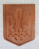 Герб Украины деревянный настенный темно коричневый 26*19.5см