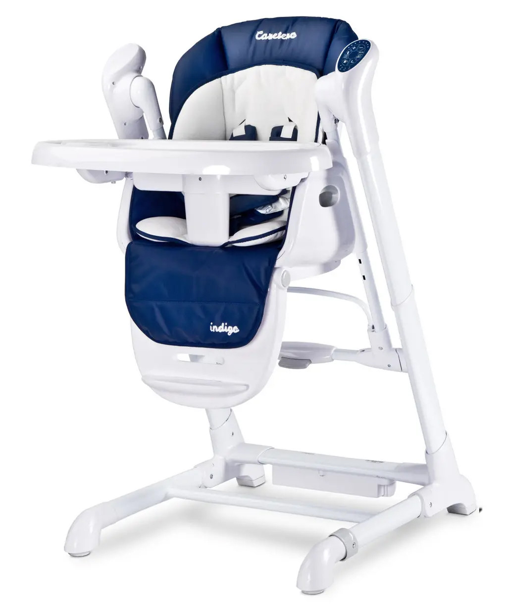 Стільчик для годування + кчель 2 в 1 Caretero Indigo - Navy