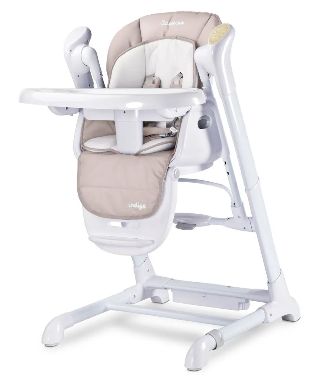 Стільчик для годування + кчель 2 в 1 Caretero Indigo - Beige