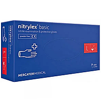 Нитриловые перчатки Nitrylex Classic синие L 50 пар