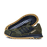 Чоловічі шкіряні кросівки хакі, фото 7