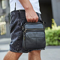 Класична чоловіча сумка із натуральної шкіри через плече Tiding Bag