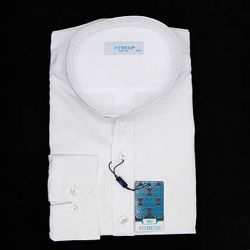 Сорочка чоловіча, приталена (Slim Fit), з довгим рукавом, FITMENS FS-001681 S01 BEYAZ 90% бавовна 10%