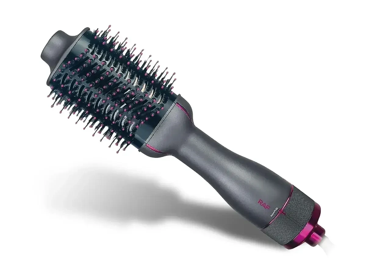 Фен щітка гребінець з гарячим повітрям для сушіння волосся 1200 Вт RAF R411P Стайлер для укладання, фото 1