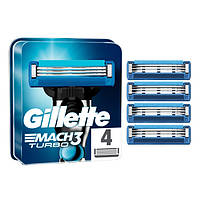 Леза Змінні касети Gillette Mach3 Turbo 4шт. (джилет мач3 турбо) Виробник Німеччина Оригінальні леза Мач3 Турбо Без упаковки