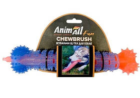 Іграшка АнімАлл Фан для собак жувальна щітка-кістка помаранчево-синя 24см
