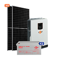 Солнечная электростанция (СЭС) 3.5kW АКБ 3.6kWh (гель) 150 Ah Стандарт