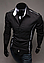Гарна сорочка чоловіча приталена з довгим рукавом бавовна, чорна, біла, розмір S, M, L, XL, фото 3