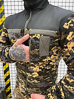 Армейская тактическая осенняя кофта на молнии, Теплая военная флисовая кофта пиксель