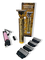 Акумуляторний триммер для бороды Barber Hair Clipper WS-T99 для стрижки волос,окантовочная машинка