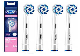 Змінні зубні насадки Oral-B Sensitive Clean EB60 4шт. зубні насадки орал би для електричних щіток сенсітів клін