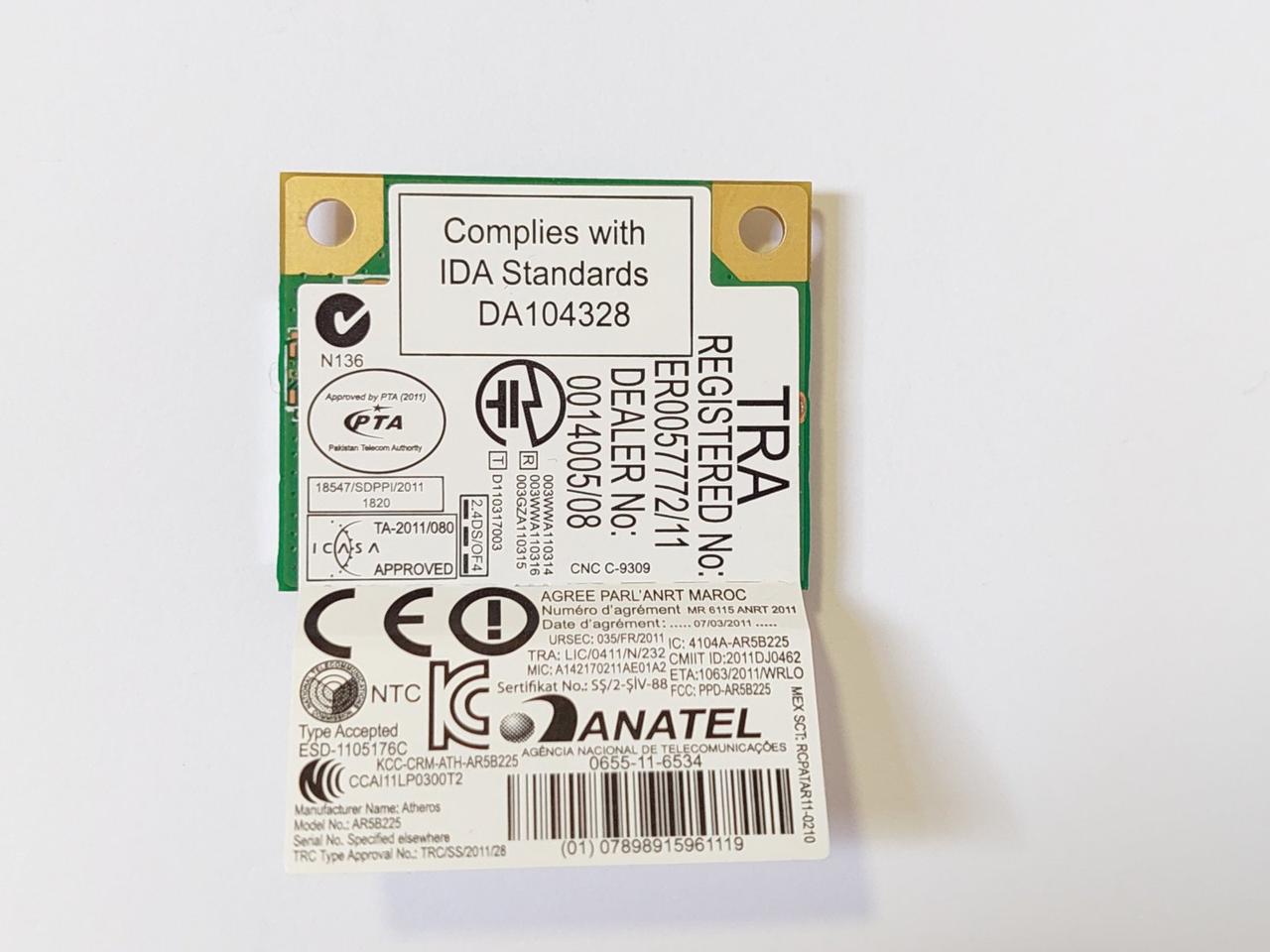 Купити Б/В Wi-Fi модуль, мережева карта до ноутбука Atheros AR5B225 ...