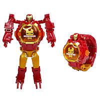 Детские часы-трансформер Железный человек. Iron Man трансформер и наручные часы 2 в 1. Часы игрушка