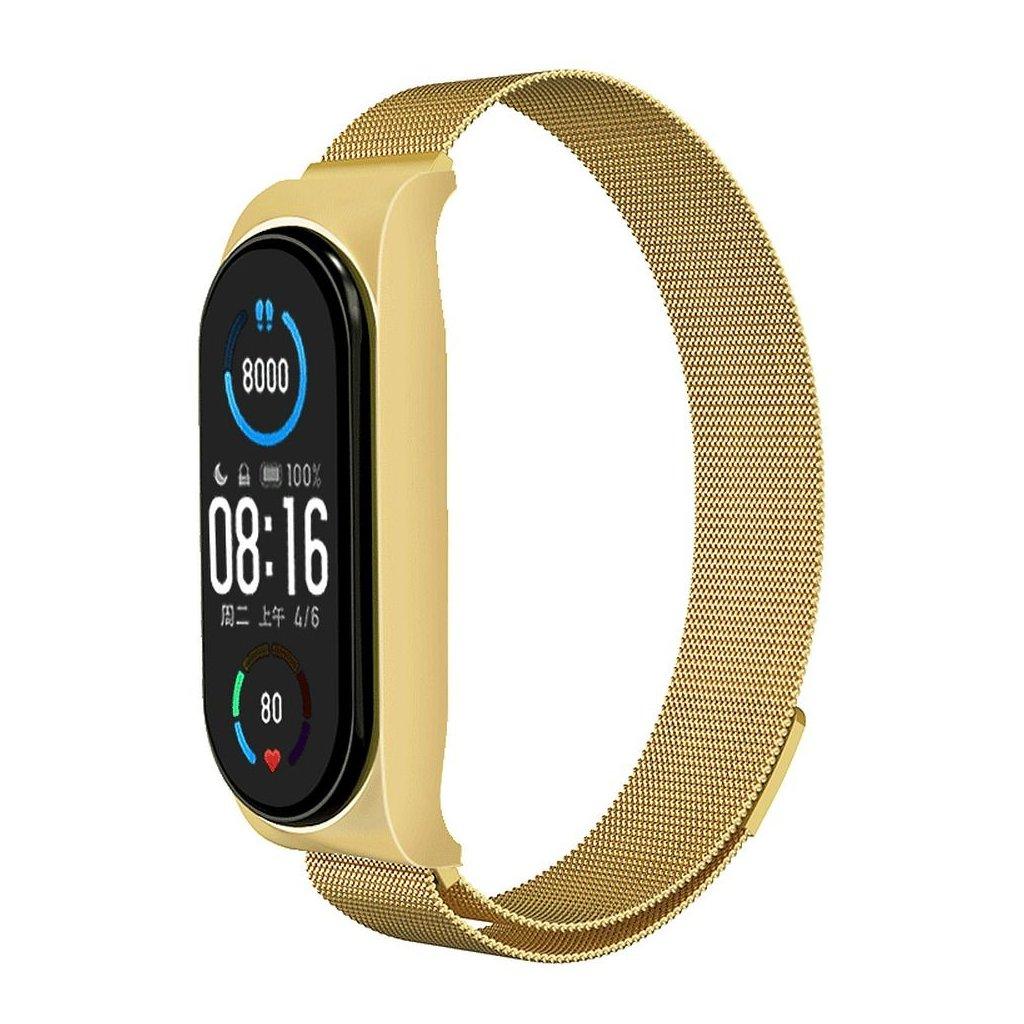 Ремінець для Xiaomi Mi Band 5 / 6 Metal Magnetic Yellow Gold