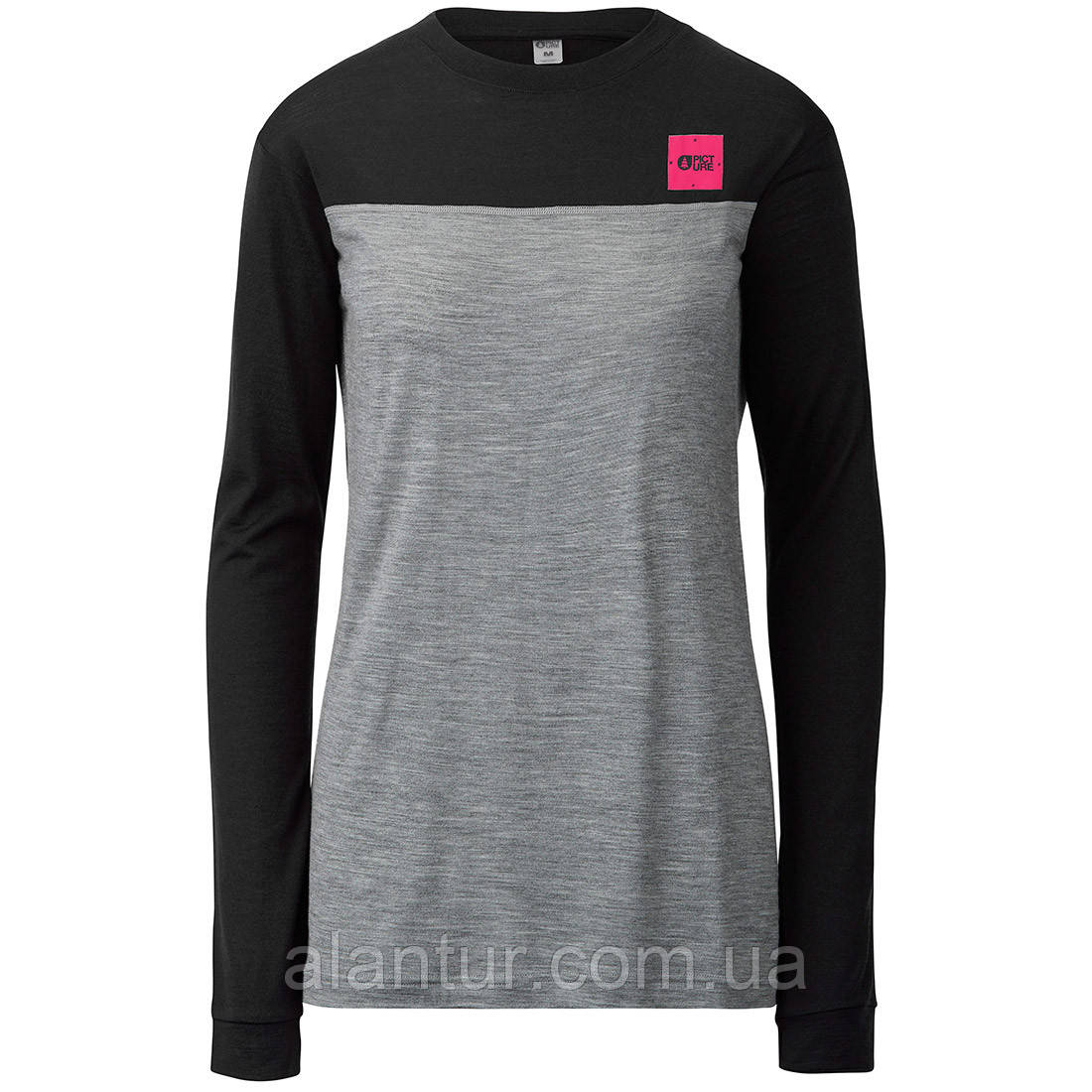 Термореглан Picture Organic Malyn W сірий меланж L з меринової шерсті і Tencel, еластичний та гіпоалергенний