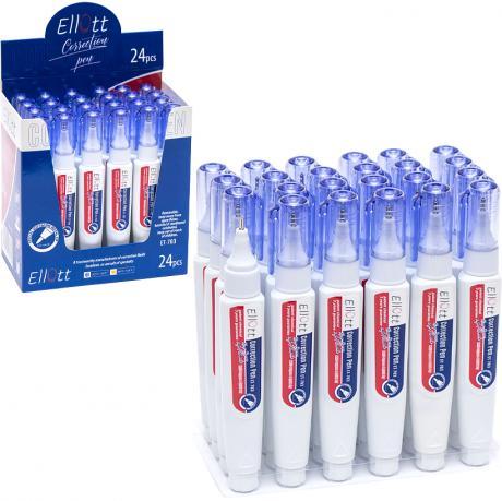 От 24 шт. Корректор ручка "Ellott" ET703-24  7мл. купить дешевый оптом в интернет-магазине
