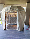 Садова гойдалка кокон тримісна з дахом, москітною сіткою та чохлом, фото 3
