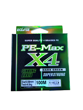 Шнур Eclipse X4 PE-Max Dark Green 100 m 0.06 мм