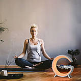 Нічник Smart Light Sound Machine з бездротовою зарядкою 15W та Bluetooth колонкою 3W чорний, фото 3