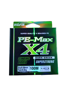 Шнур Eclipse X4 PE-Max Dark Green 100m 0.08мм