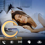Нічник Smart Light Sound Machine з бездротовою зарядкою 15W та Bluetooth колонкою 3W чорний, фото 4