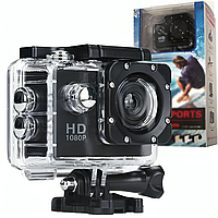 Екшн камера HD, A7, ACTION CAMERA / Водонепроникна екшн камера на шолом з набором кріплень та боксом